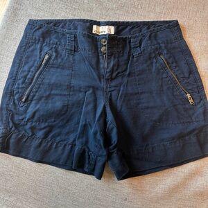 Old Navy Classic Sailor Style Summer Navy Blue Linen Cotton Shorts